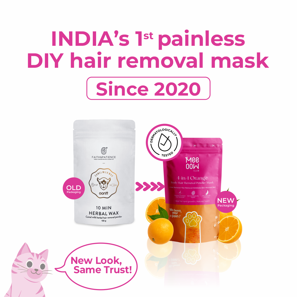 BUY 1 GET 1 FREE! 4-in-1 Orange Body Hair Removal Wax Powder Mask