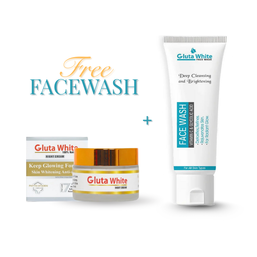 Gluta White Night Cream & Gluta White Face Wash