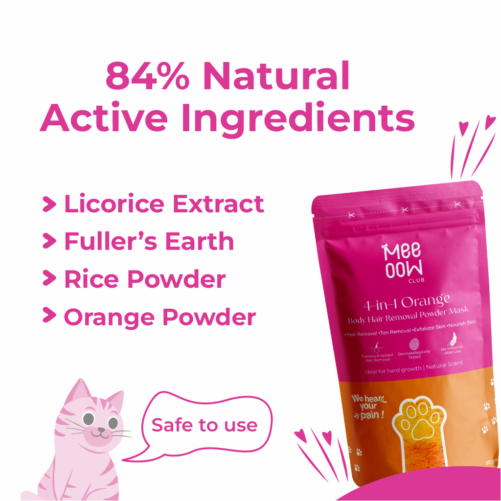 BUY 1 GET 1 FREE! 4-in-1 Orange Body Hair Removal Wax Powder Mask