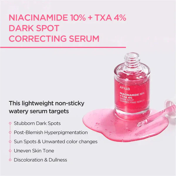 Anua Niacinamide 10% + TXA 4%  Dark Spot Correcting Serum- 30ml